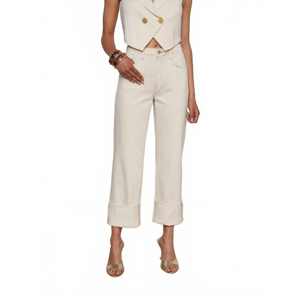 NEW L'AGENCE leighton cuff jean in macadamia